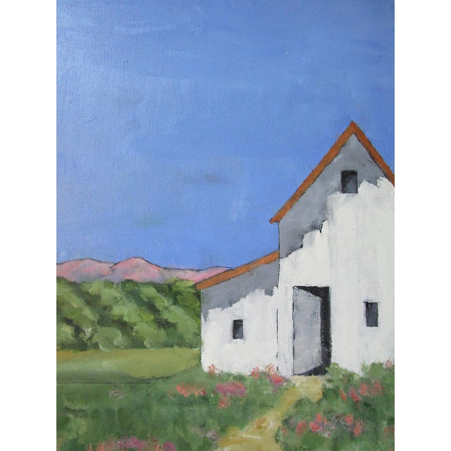 White Farmhouse Fields 16x20 Lynne French California Landscape O/C For Sale - Image 4 of 5