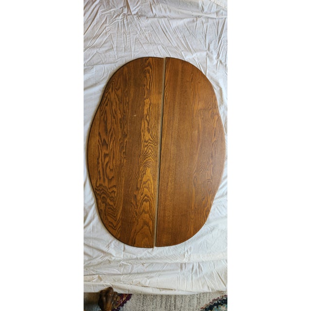 1920s Victorian Golden Tiger Oak Curio Curved 3 Bow Front For Sale - Image 17 of 18