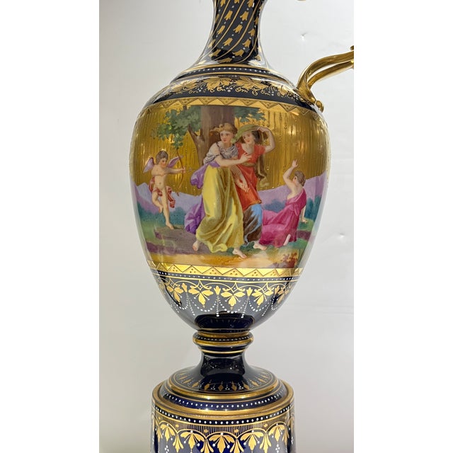 19th Century Royal Vienna Neoclassical Porcelain Ewer on Stand For Sale - Image 12 of 12