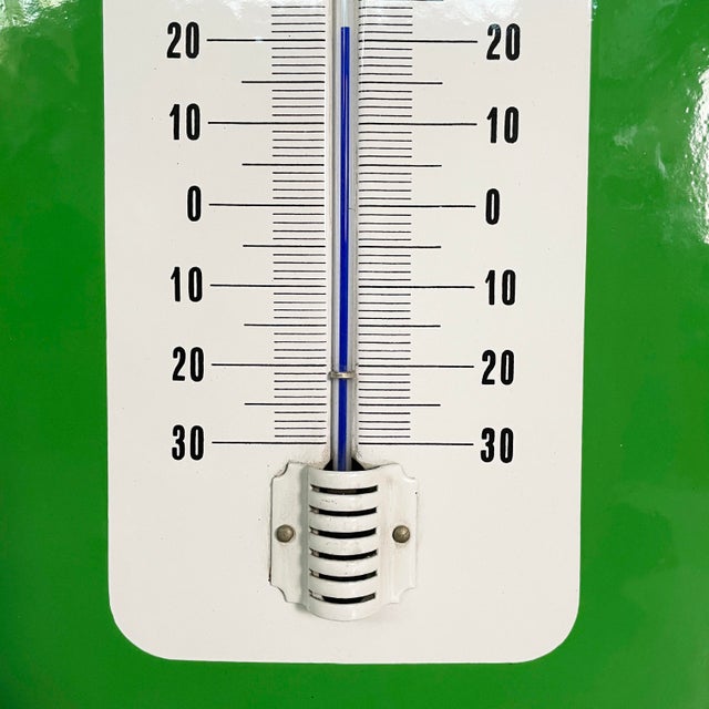 1950s Mid-Century Modern Italian Wall Thermometer in Metal from Perutz, 1950s For Sale - Image 5 of 10