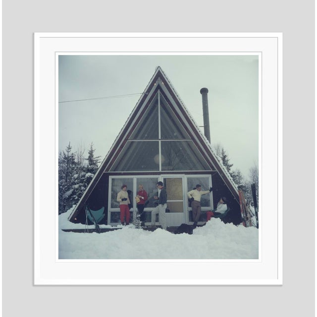 Modern On the Slopes in Stowe 1962 by Slim Aarons Framed C Print For Sale - Image 3 of 3