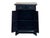 Distressed Black Golden Floral Graphic Tall Side End Table Cabinet For Sale - Image 4 of 14