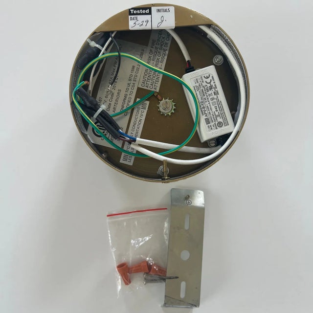 Arteriors Home Only 1 Left!! Arteriors Home Estelle Sconce, Clear Crystal & Antique Brass For Sale - Image 4 of 12