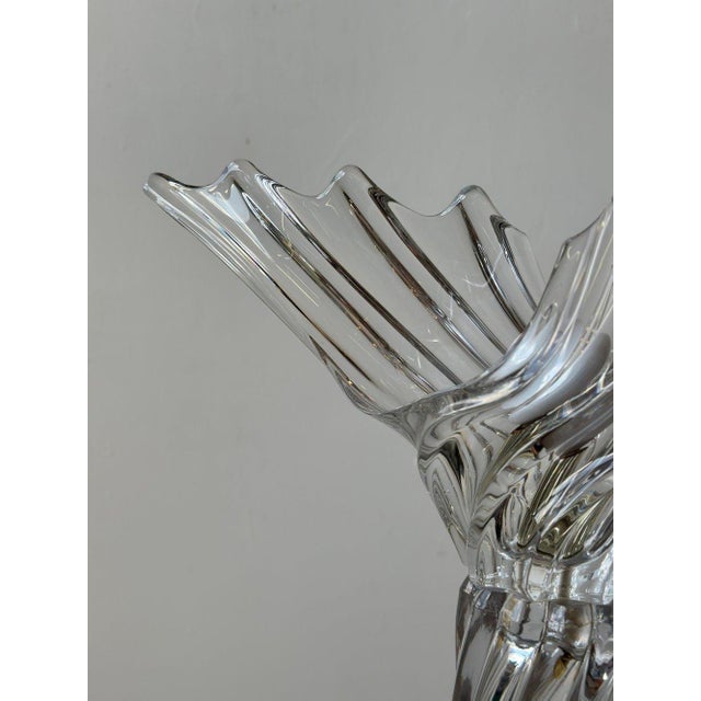 1970s Vintage Art Vannes French Blown Crystal Table Lamp, Circa 1970s For Sale - Image 5 of 12