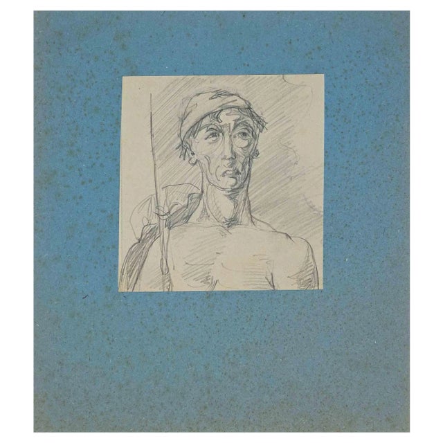 Unknown, Portrait, Original Pencil Drawing, Early 20th Century For Sale