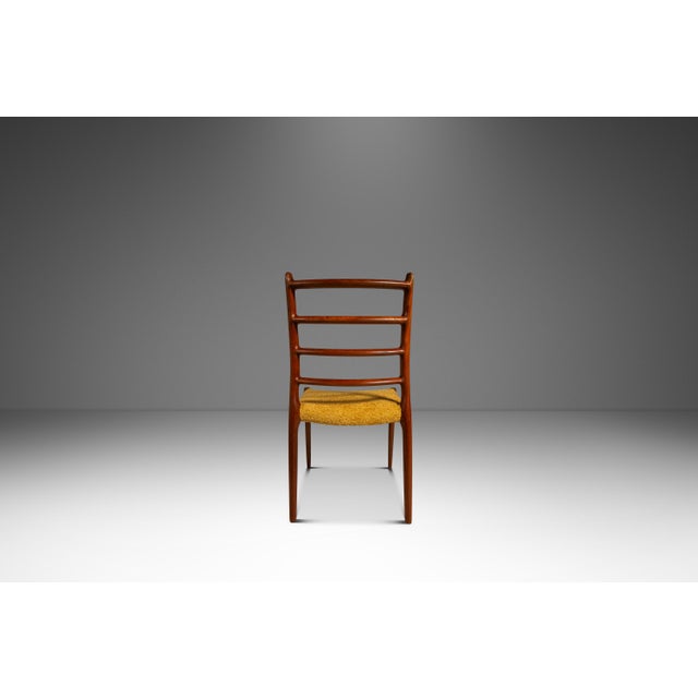 Mid-Century Modern Bespoke Danish Modern Model No. 78 Ladderback Chair in Teak & Bouclé by Niels Møller for j.l. Møllers Møbelfabrik, Denmark, C. 1960's For Sale - Image 3 of 18