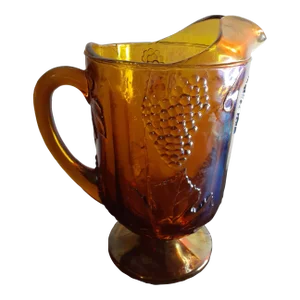 1970 Indiana Glass Marigold Carnival Glass Grape Pattern Large Pitcher