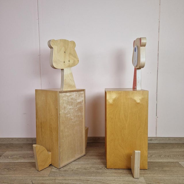 Wood Vintage Chests of Drawers and Wall Hanger from Haba, 1990s, Set of 3 For Sale - Image 7 of 14