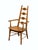 UNIQUE FURNITURE Solid Oak Southwestern Mediterranean Ladderback Dining Arm Chair 5530 – American Fiesta Finish 43.5" High...