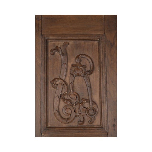 Indian Antique Indian Carved Teakwood Door, C. 1900-20 For Sale - Image 3 of 4