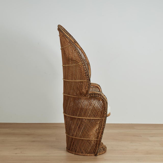 Vintage Anglo Indian Wicker Peacock Chair For Sale - Image 12 of 14