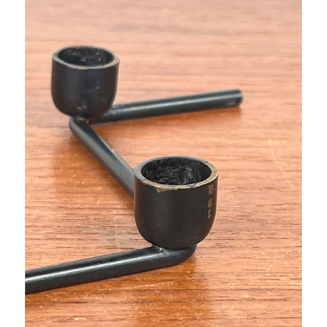 Mid-Century Modern Danish Minimalist Metal Candleholder, 1960s For Sale - Image 6 of 18