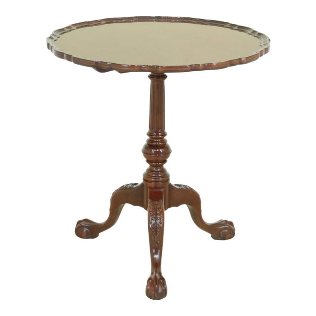 Sutton Ball & Claw Chippendale Mahogany Piecrust Table For Sale
