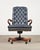 Traditional English Regency Style Tufted Leather Executive Office Chair For Sale - Image 3 of 18