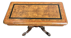 Victorian Burr Walnut Coffee Table, 1865
