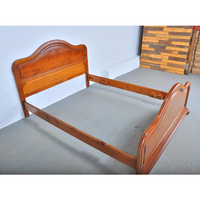 Vintage French Country Style Cherry Wood Full Size Bed Frame Chairish