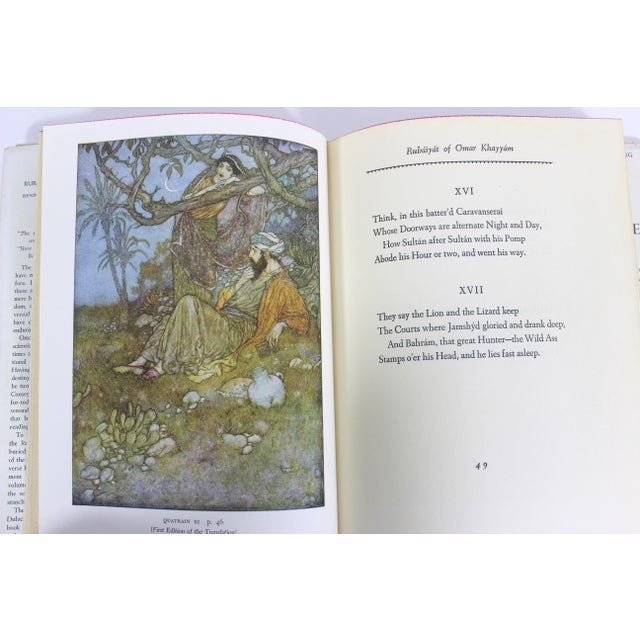 1952 Rubaiyat of Omar Khayyam Hard Cover Book With Dust Jacket Illustrated by Edmund Dulac For Sale - Image 13 of 14