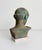 1950s Verdigris Plaster Bust of Apollo on Stone Base For Sale In Sacramento - Image 6 of 12