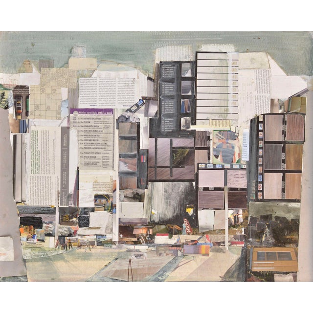 Imants Vecozols, City, 2017, Mixed Media on Cardboard, in Very Good conditions. Designed from 2000 I have official proof...