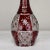 Antique Cranberry Glass Hand-Cut Crystal Decanter For Sale - Image 12 of 13