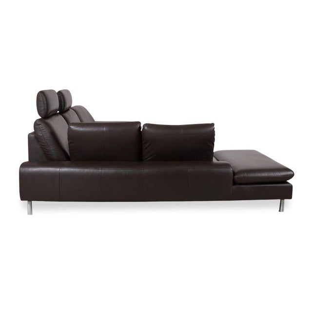 Leather Corner Sofa in Brown with Manual Function by Willi Schillig For Sale - Image 14 of 18