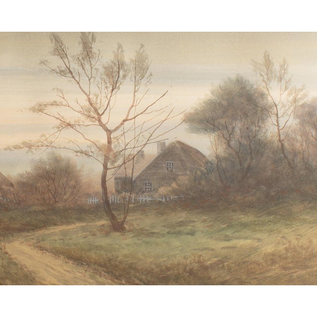 Realism Watercolor Painting of a Country Landscape by Edward R. Sitzman For Sale - Image 3 of 6