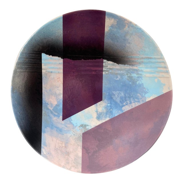 1980s Memphis Style Post Modern Pottery Charger by John Bergen Studio For Sale