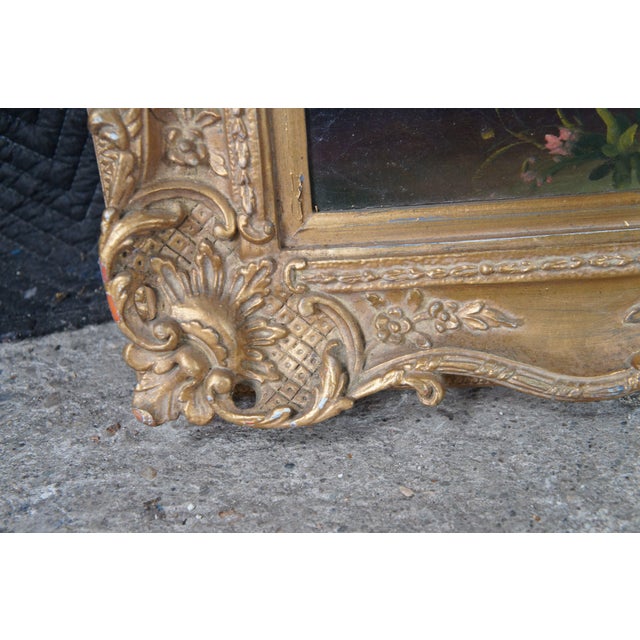Vintage Flemish Style Floral Still Life After Pieter Bruegel Signed Oil Painting For Sale - Image 10 of 16