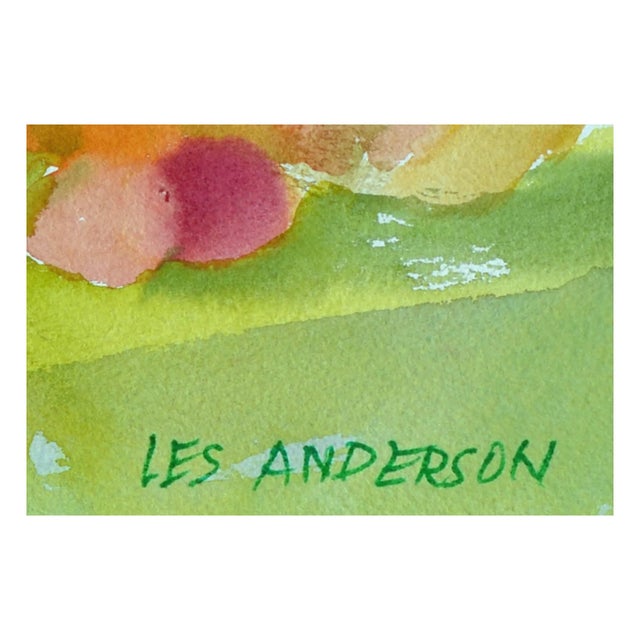 American Vintage Harvest Still Life With Sunflowers and Pumpkin by Les Anderson For Sale - Image 3 of 4