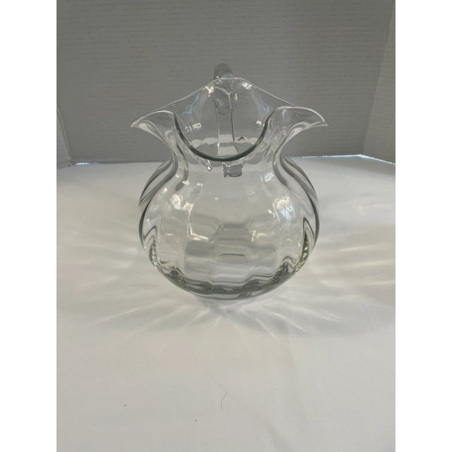 American Vintage Crystal Bundle Pitcher For Sale - Image 3 of 6