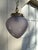 Vintage Glass Heart Shade With Brass Hanging Fixture For Sale In New York - Image 6 of 7