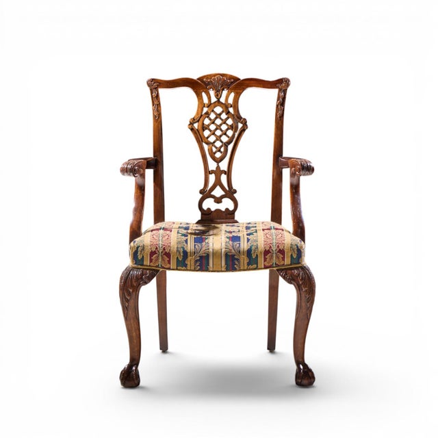 Baker Furniture Stately Homes Chippendale Mahogany Dining Chairs - Set of 8 For Sale - Image 11 of 17