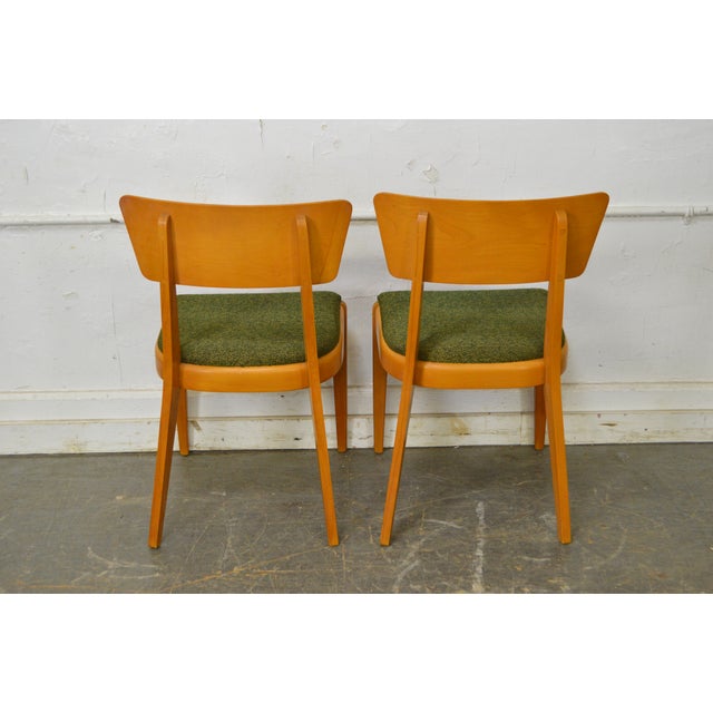 Heywood Wakefield Champagne Finish Mid Century Dining Chairs Set of 4