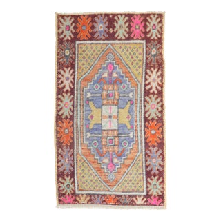 Vintage Turkish Anatolian Color Pop Rug - 2'6" x 4'4" For Sale
