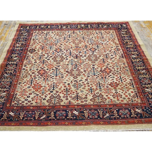 19th Century N.W. "Bakshaiesh" Carpet ( 7'4" x 8' - 224 x 244 ) This example of 19th-century weaving showcases the robust,...