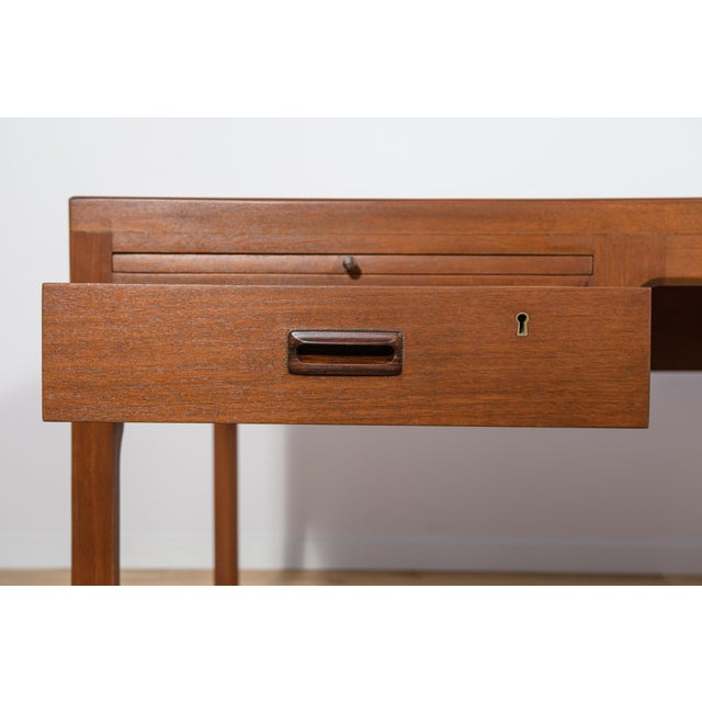 Mid-Century Teak Desk by Ejner Larsen & Aksel Bender Madsen for Willy Beck, Denmark, 1950s For Sale - Image 13 of 18