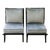 Pair Mid-Century Modern/Art Deco Ebonized Lounge Chairs With Velvet Upholstery For Sale