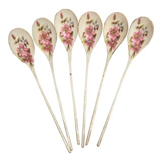 Vintage Enamel Spoons - Set of Six For Sale