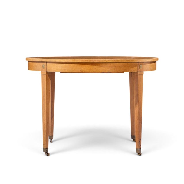 Late 20th Century Baker Milling Road Walnut Expanding Dining Table With 2 Leaves For Sale - Image 5 of 13