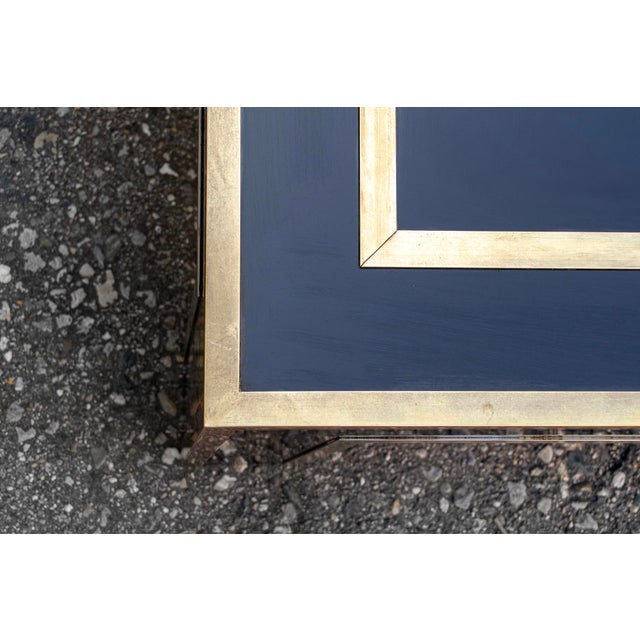 1970s Low Laminate, Brass & Nickel-Plated Table, 1970s For Sale - Image 5 of 7