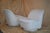 Mid-Century Modern Vintage Directional White Swivel Chairs - a Pair For Sale - Image 3 of 6