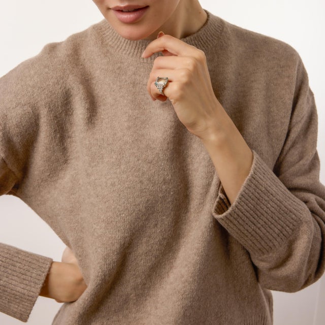 1930s 1930s Art Deco 9.90 Carat Aquamarine Diamond Platinum Cocktail Ring, Size 3.5 For Sale - Image 5 of 6