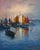 Jusa, Boats, 20th Century, Acrylic on Canvas For Sale - Image 6 of 6