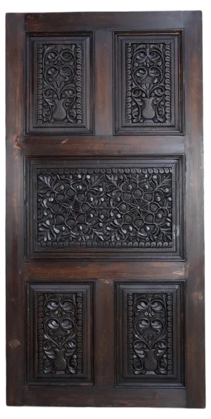 Handmade and Handcarved Sliding Door Panel, Nuristan, Afghanistan, 1920s