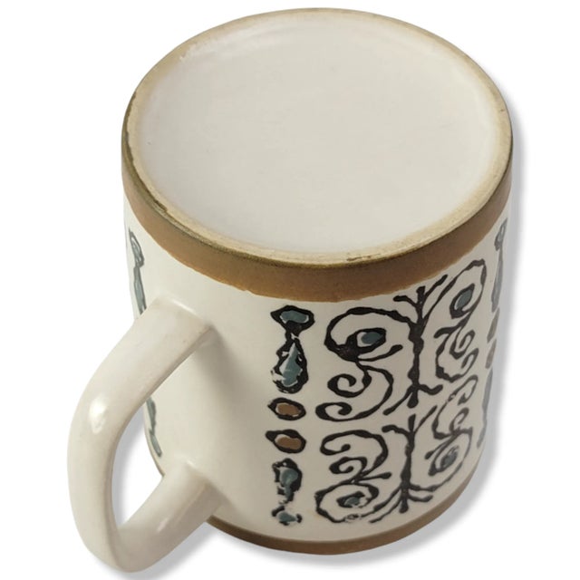 Ceramic Scroll Pattern Ceramic Mug For Sale - Image 7 of 13