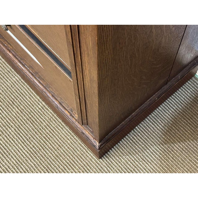20th Century Oak Filing Cabinet by Chalmette Paris-Brussels For Sale - Image 12 of 18