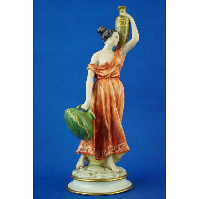 20th Century Neoclassical Porcelain Figurine Roman Water Carrier by Guido Cacciapuoti, Italy,1920s For Sale - Image 11 of 18