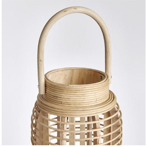 Kenneth Ludwig Chicago Small Rattan Cylinder Candle Holder For Sale - Image 4 of 4