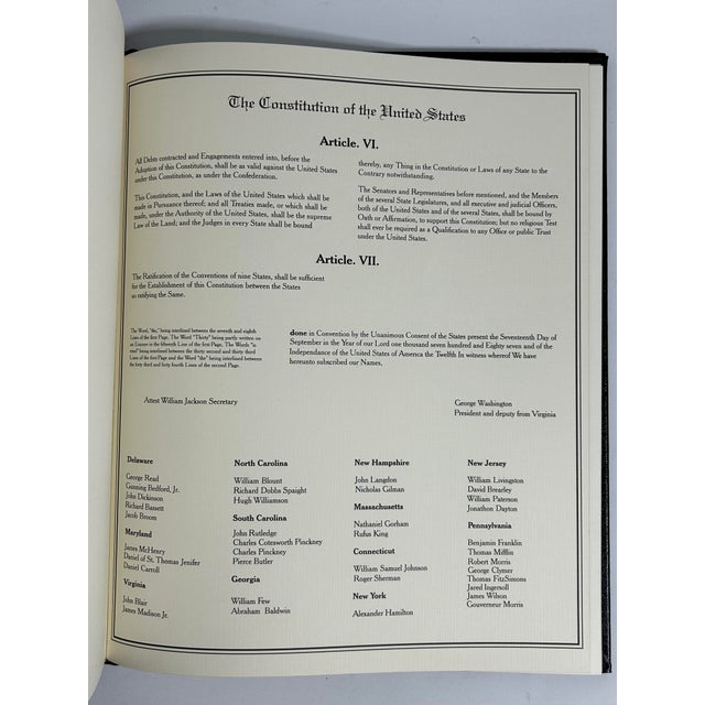 Black 2010s Illustrated Black Leather Easton Press Special Edition Folio, Documents of American Freedom - 1 Book For Sale - Image 8 of 12