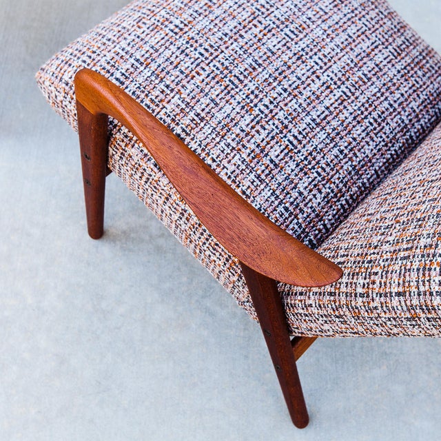 1960s Scandinavian Mid Century Solid Teak "Mingo" Lounge Chair With Ottoman For Sale In Los Angeles - Image 6 of 16